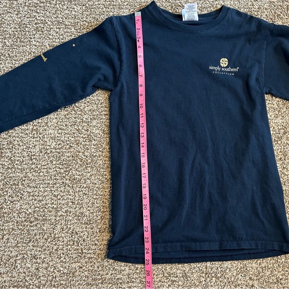 Simply Southern Small Navy blue Nana Bear long sleeve shirt, 100% cotton - Picture 4 of 6